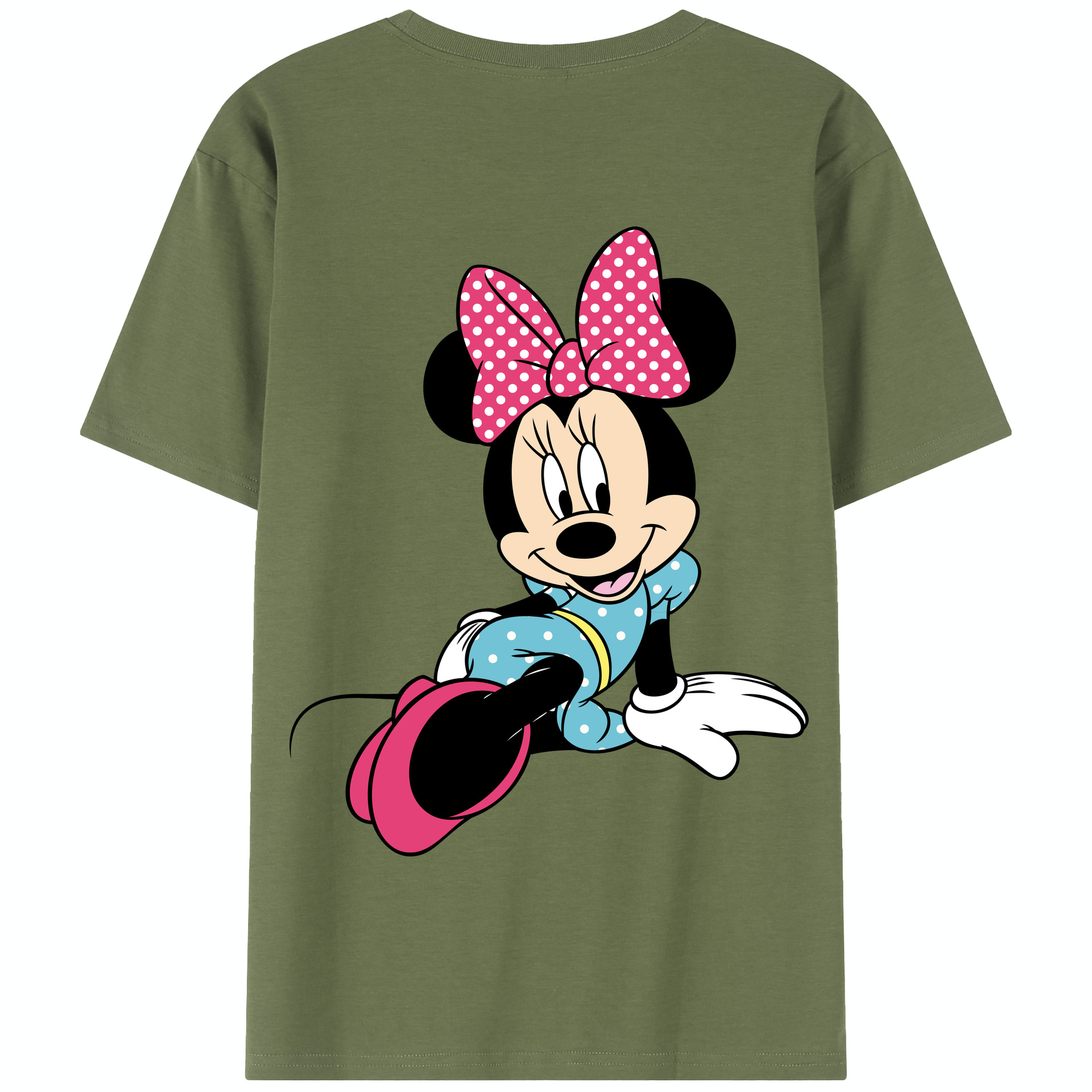 （画像用） ミッキーマウス Mickey Mouse 綿100％半袖Tシャツ（背面プリント）